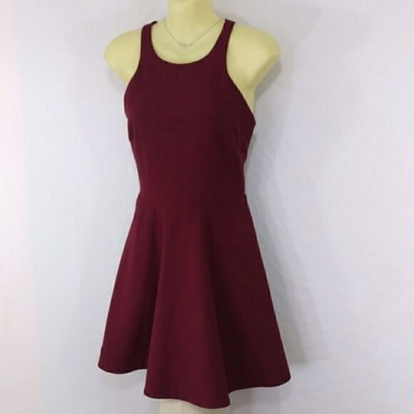 ELIZABETH & JAMES DRESS FIT & FLARE BURGUNDY SKATER "MAGDALENA"EXCELLENT… - Picture 6 of 7